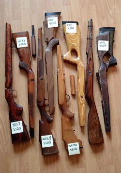 Ложе: Тоз 8, ТОЗ 78, ЛОСЬ 9, СКС, КО 44, ТОЗ 106, Мц 20 01, ТОЗ 16, Приклад и цевьё Fabarm