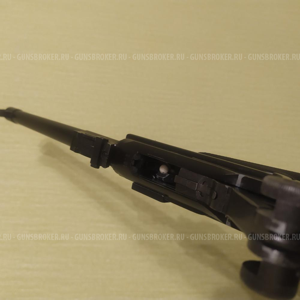 Luger P08 Artillery 8" СТРАЙКБОЛ 6ММ ФИРМА WE, приклад, кобура+троммель