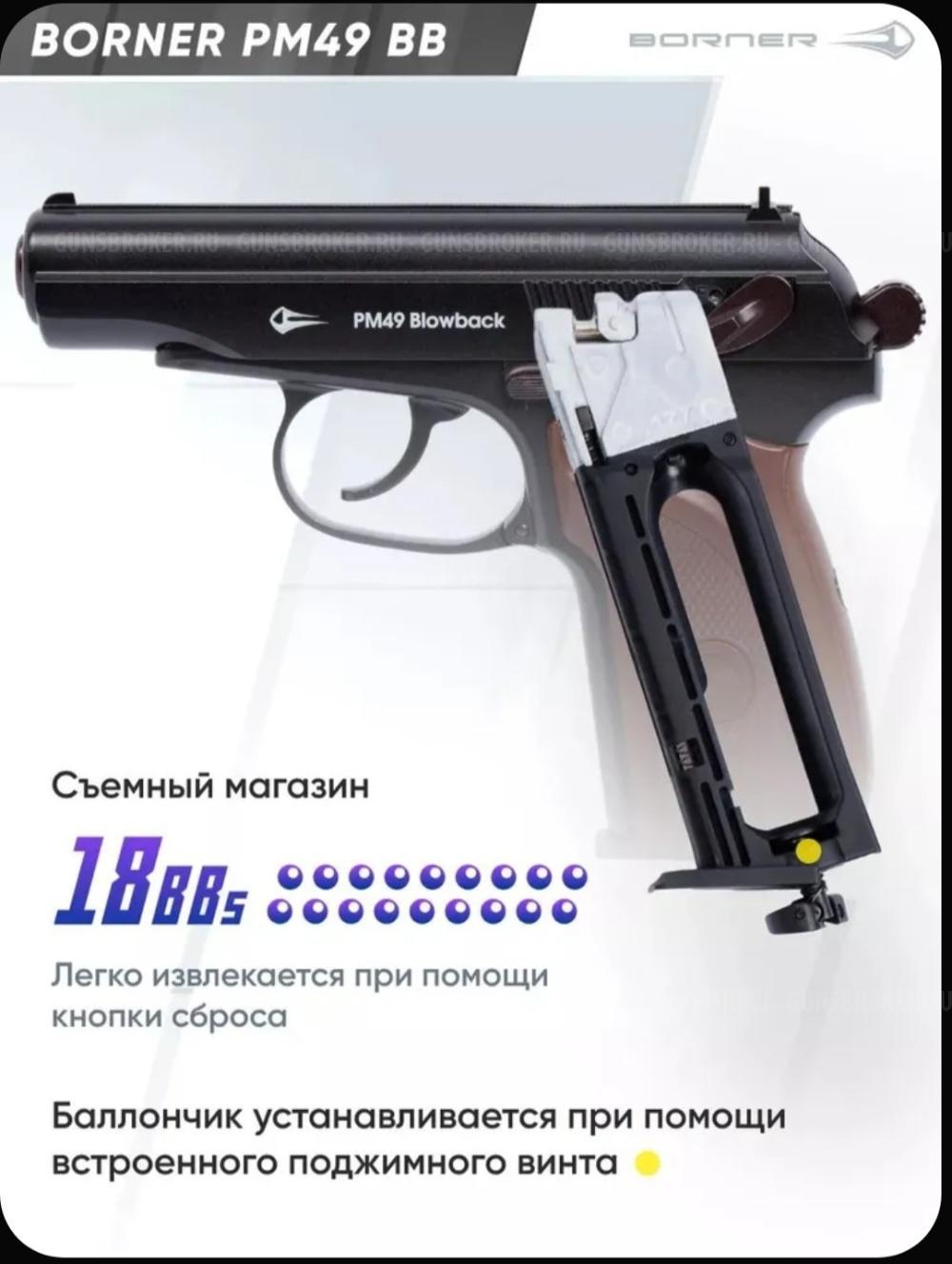 Пневматический Макаров PM49 Blowback